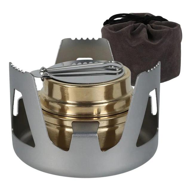 Alcohol Burner with Lid and Stand