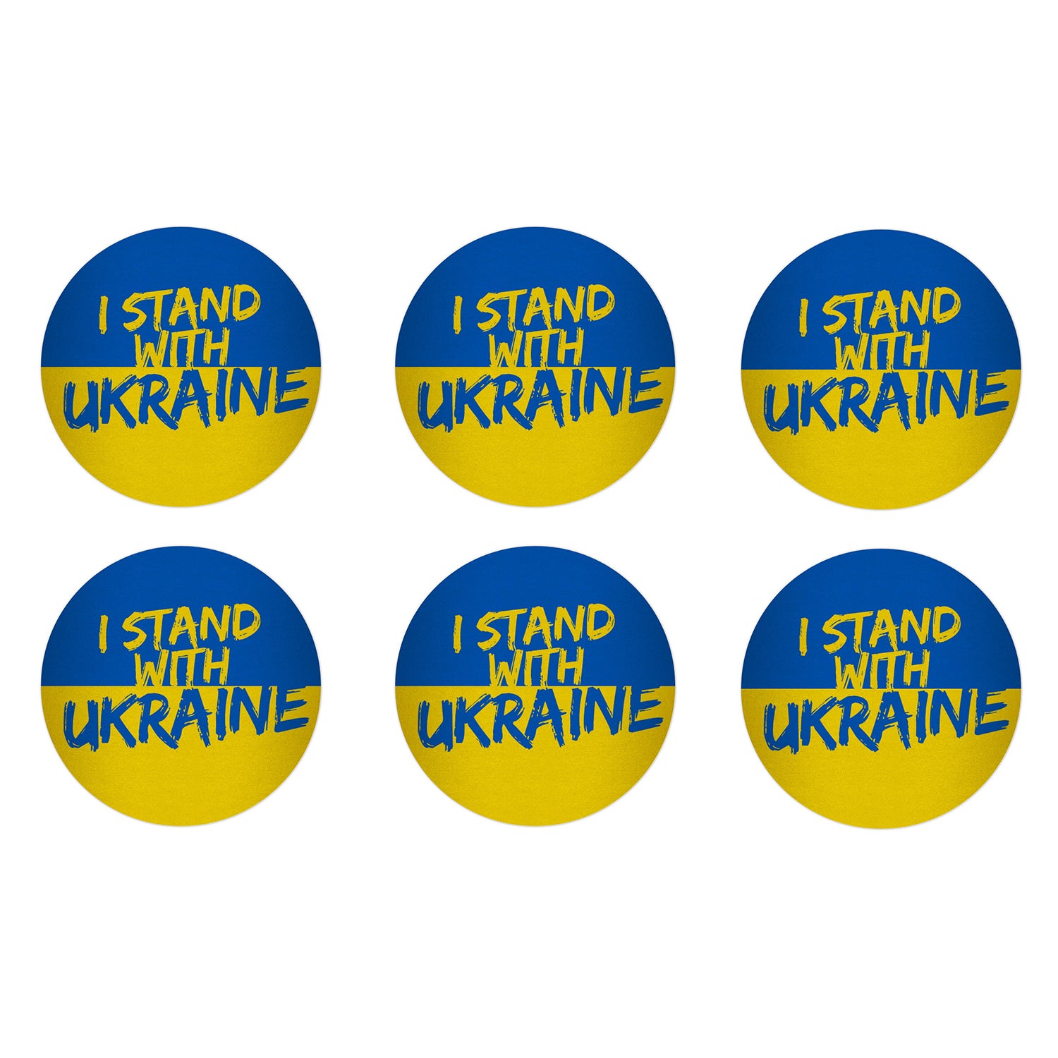 6-Pack Stickers – Support Ukraine 🇺🇦