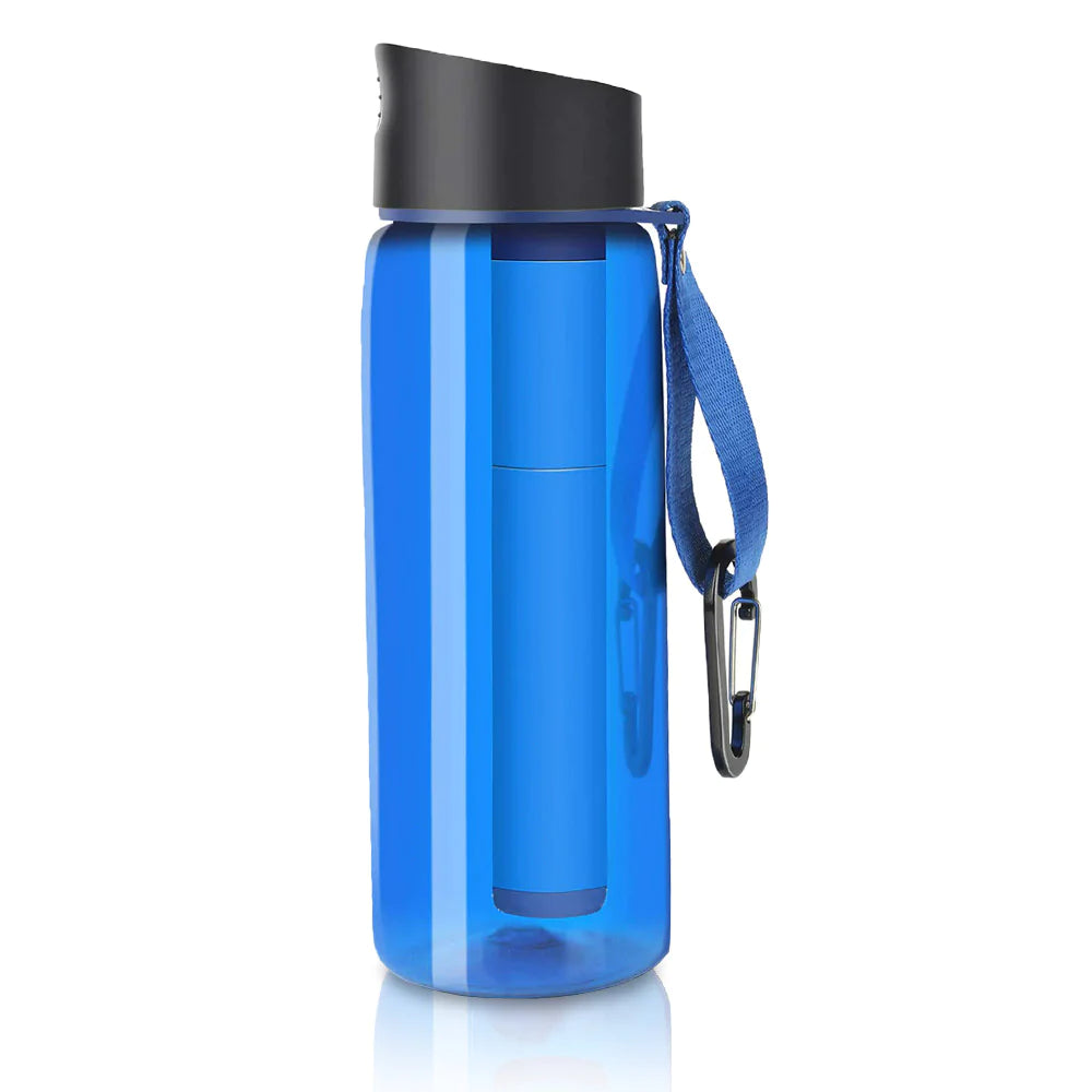 Water Filter Bottle 650 ml – 4-Stage Survival Purifier