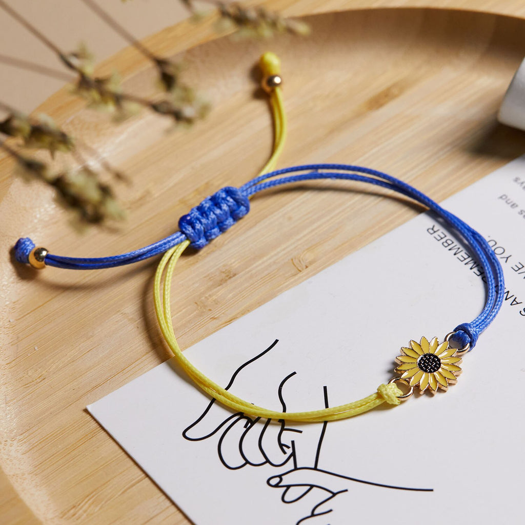 Sunflower Bracelet – Stand with Ukraine