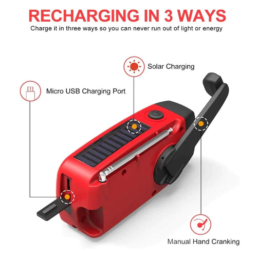 Emergency Radio Original - USB-C, Solar & Crank