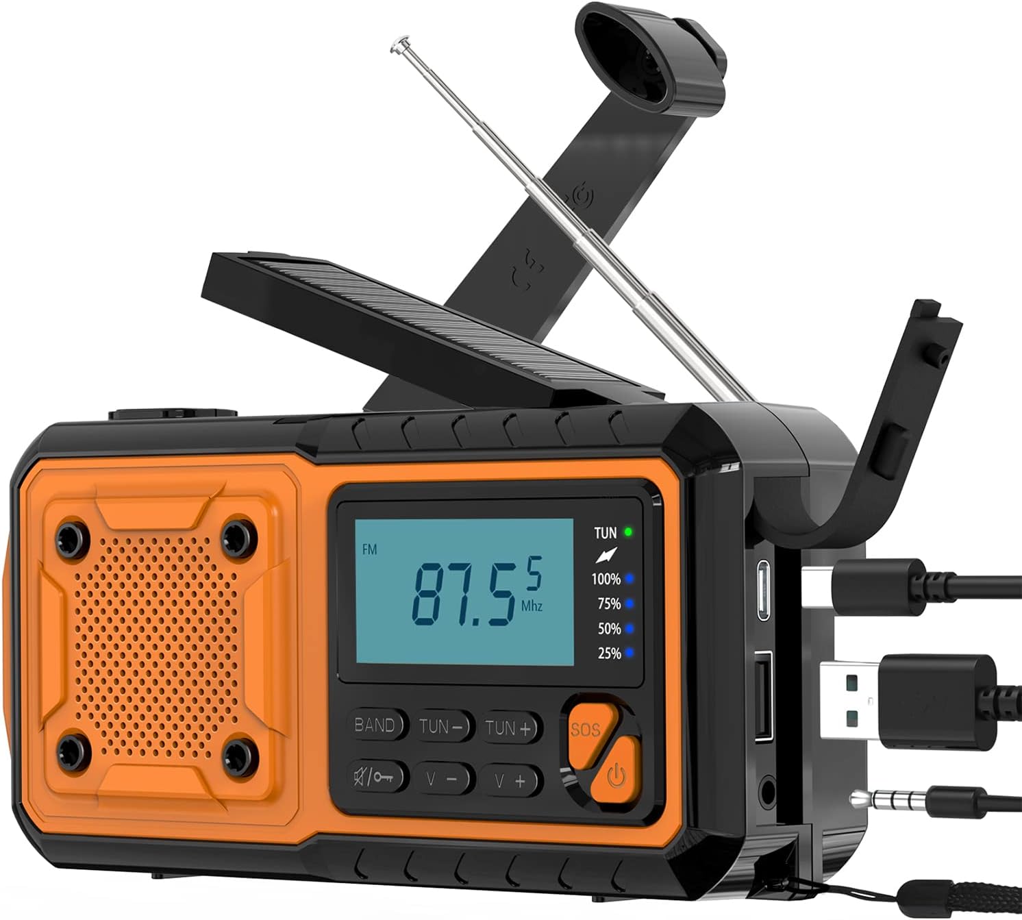 Master 4000 mAh Crank Radio with Solar Panels