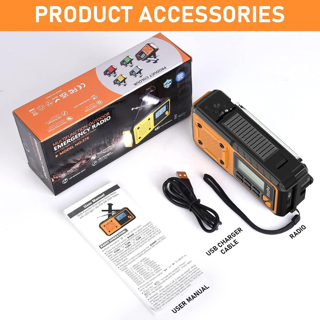 Master 4000 mAh Crank Radio with Solar Panels