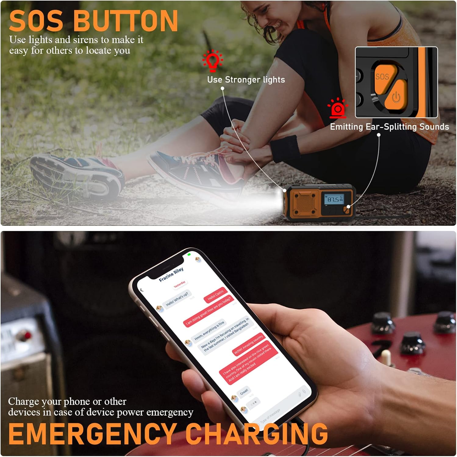 Master 4000 mAh Crank Radio with Solar Panels