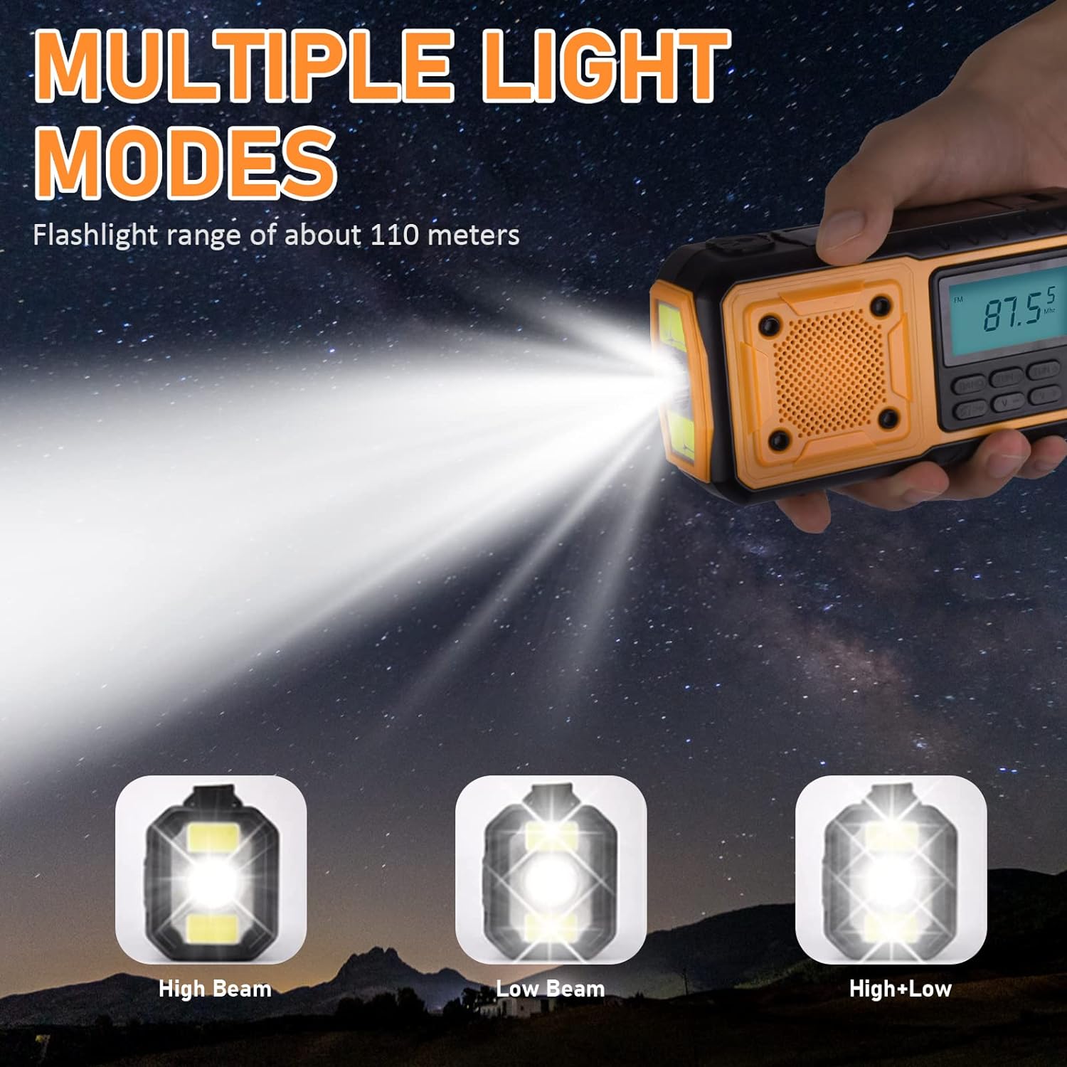 Master 4000 mAh Crank Radio with Solar Panels