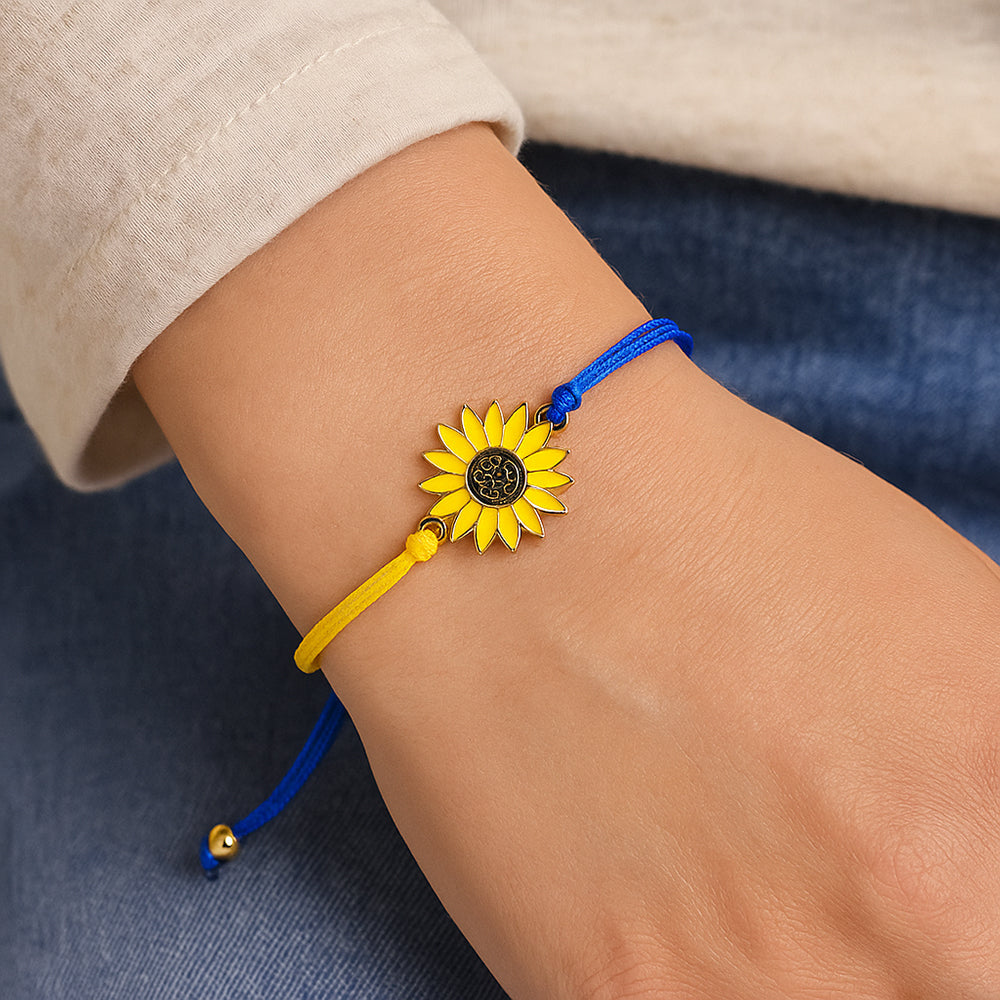 Sunflower Bracelet – Stand with Ukraine