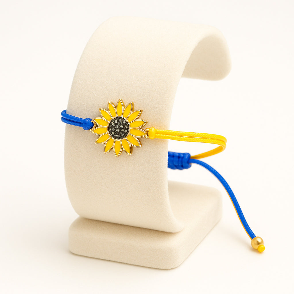 Sunflower Bracelet – Stand with Ukraine